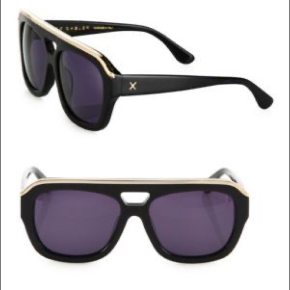 NIB Dax Gabler Oversized Aviator Sunglasses Italy